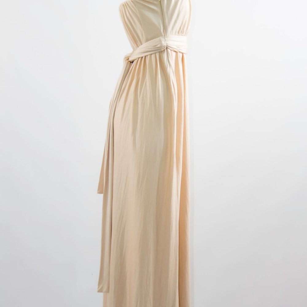 REISS Maxi Dress Floor Length Beige Nude Strapless Retail 780$ - Picture 6 of 6